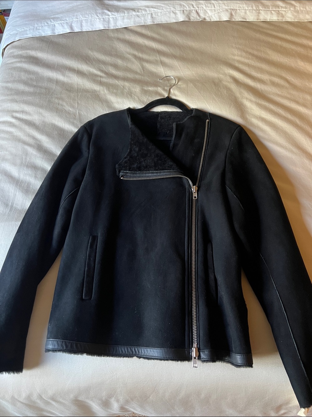 Women's Black Asymmetric Moto-Style Leather Jacket